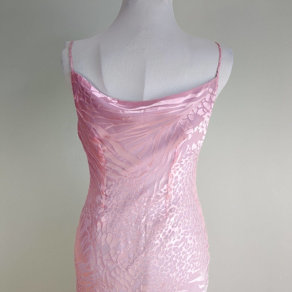 Elegant light pink lavender purple ombre silk maxi gown - Picture 8 of 16